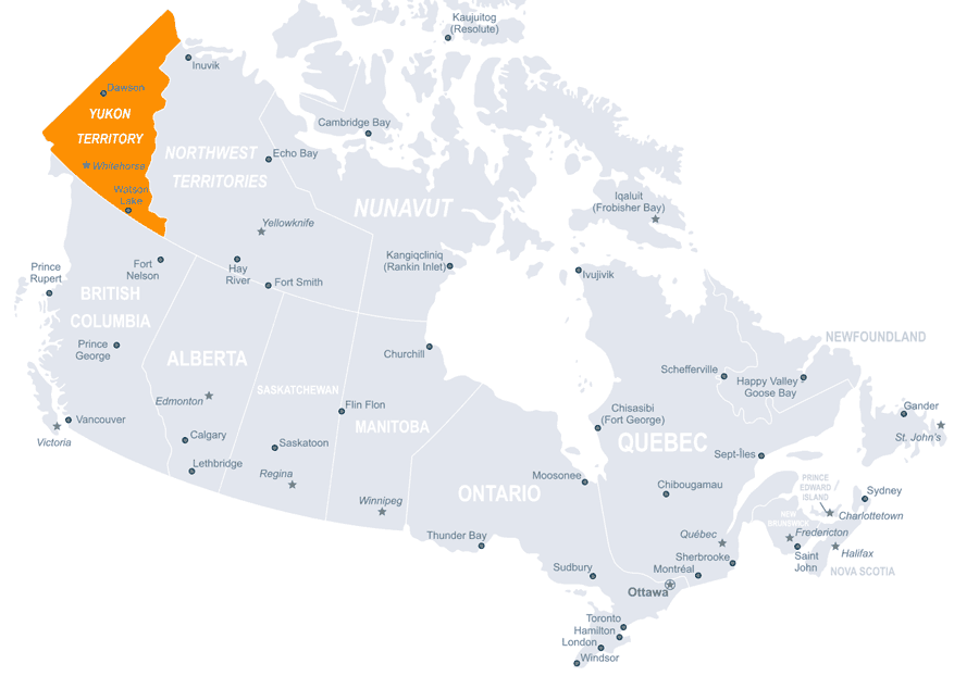 Kanada Karte Yukon